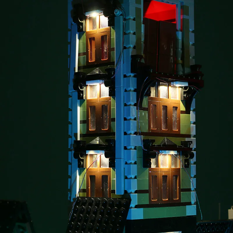 Kit de luz led adequado para lego criador a casa assombrada 10273 blocos de construção lâmpada decorativa (tijolos modelo não incluídos)