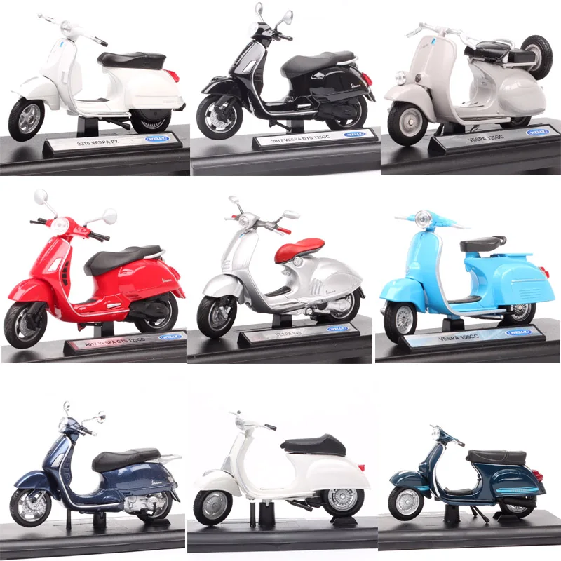 Maisto 1/18 Piaggio Vespa Scooter 98 PK 125 GTR P150X 300 MP5 Primavera GTS 125CC 150CC 946 Motorcycle Diecast Toy Model Bike