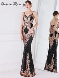 Sexy elegant luxury prom long dresses women formal evening party dresses woman green vintage sequin maxi summer dress vestidos