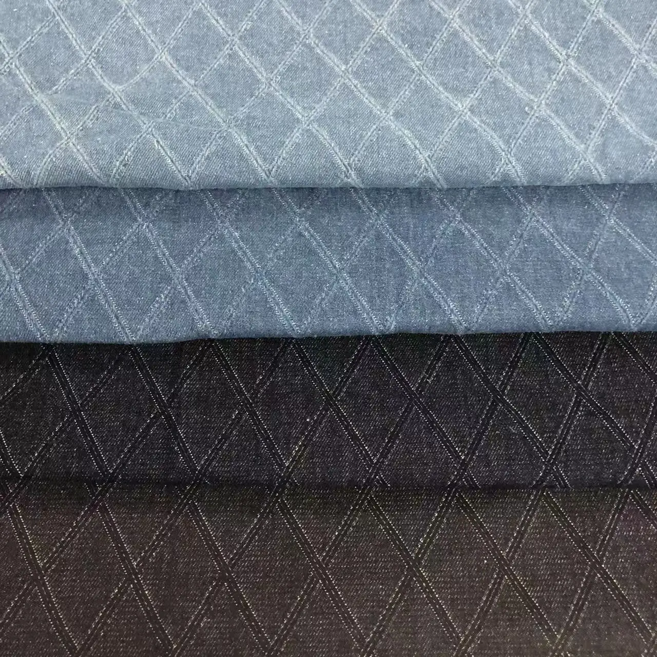 

Denim Fabric Diamond-patterned thickened jacquard Washed Denim For Sewing Dresses Bags Pants bags hats DIY Denim Fabric