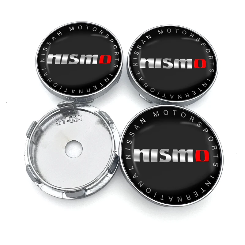 60mm Car Hub Center Cover Car Logo Sticker Car Accessories For Nismo Nissan Emblem R34 GTR Tiida Sylphy Teana X-trail 1 2 Qashqa