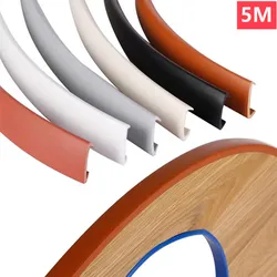 5M New U-shaped Edge Banding Cabinet Desktop Edge Banding Decorative Strip TPE Wood Furniture Protector Cover Home Decoration
