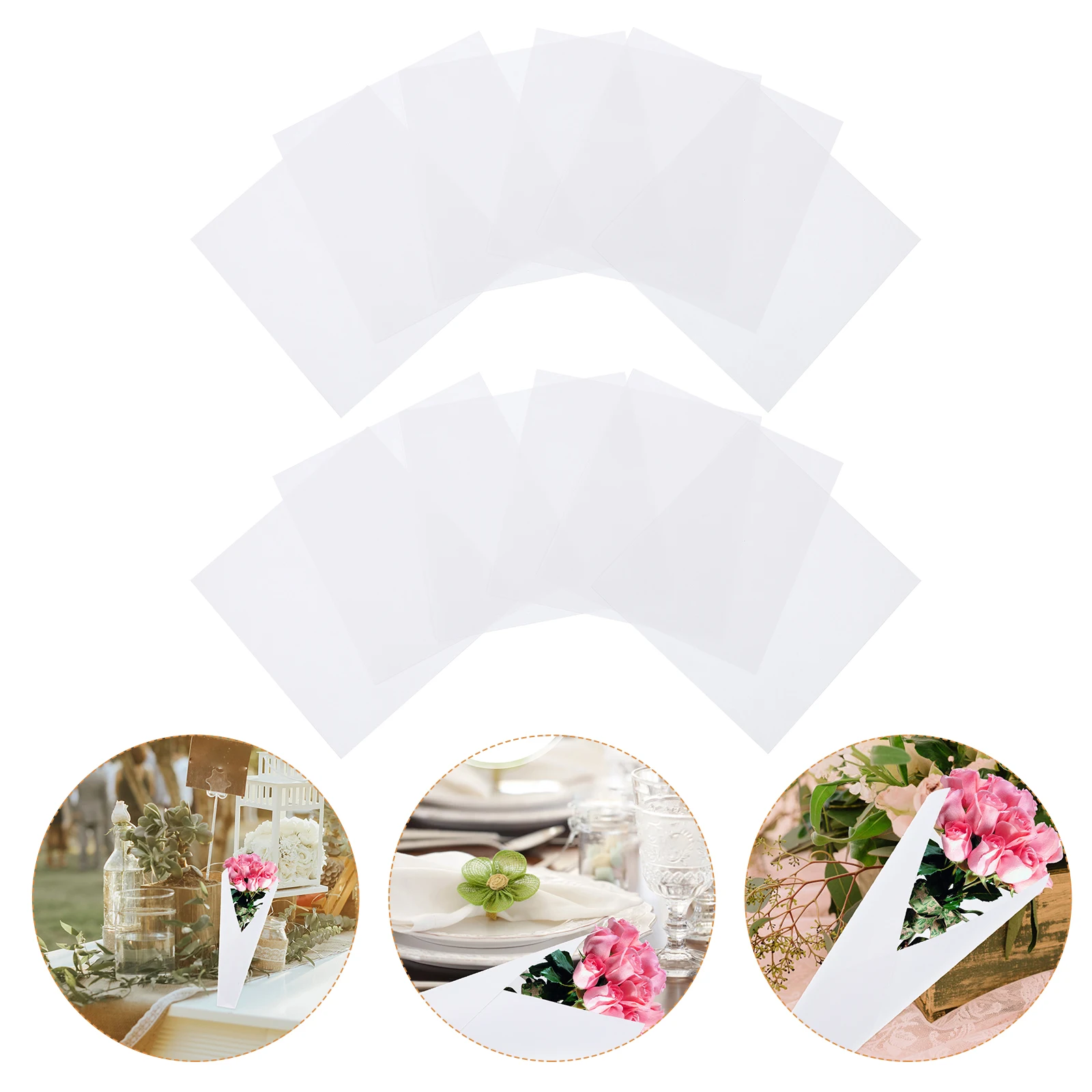 

50pcs Kraft Elegant Wedding Wedding Confetti Cones Party Decorations Petal Confetti Flower Sweet Cone Art Supplies