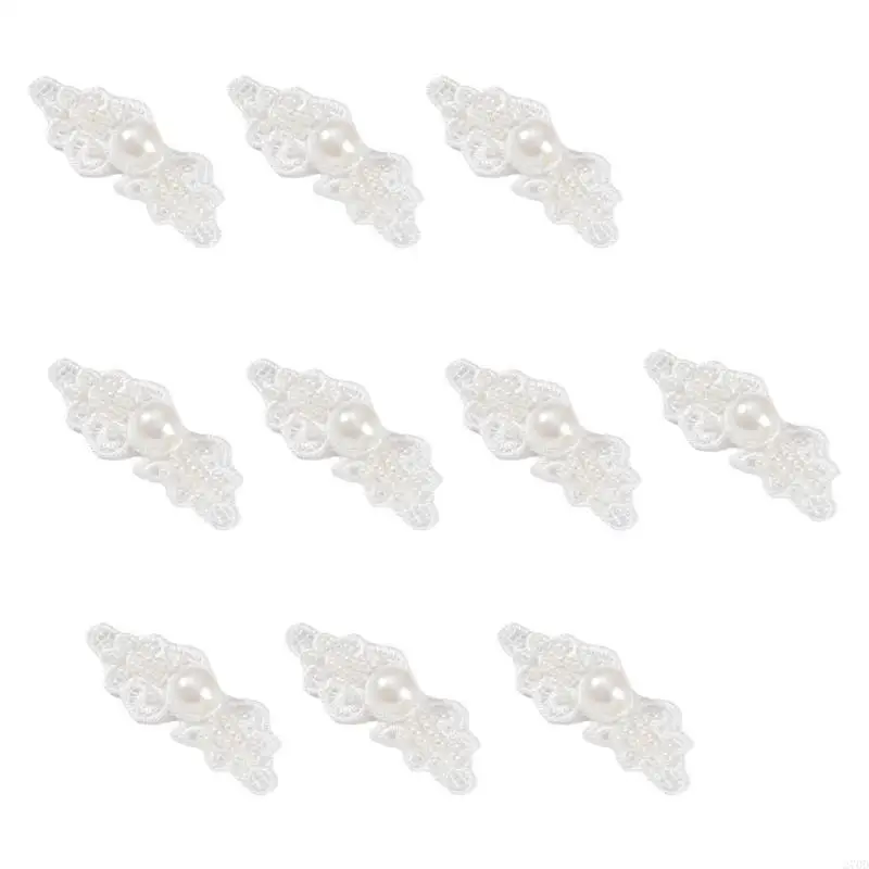 270D 10Pcs Handmade Beaded Fasteners Chinese Knot Closure Button Cheongsam Decoration Traditional Costume Garment Accessories