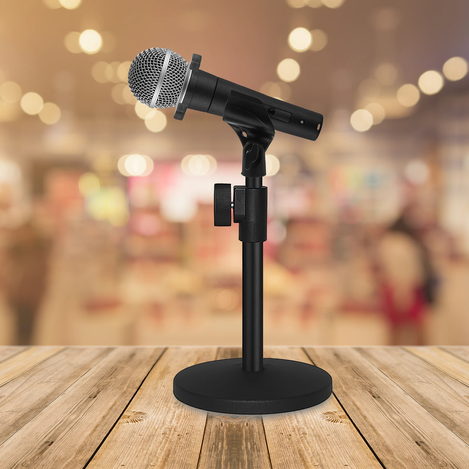 

2Pcs Durable Microphone Clip Holder Universal Plastic Copper Mic Clamp for Handheld Wireless Microphones Microphone Clip