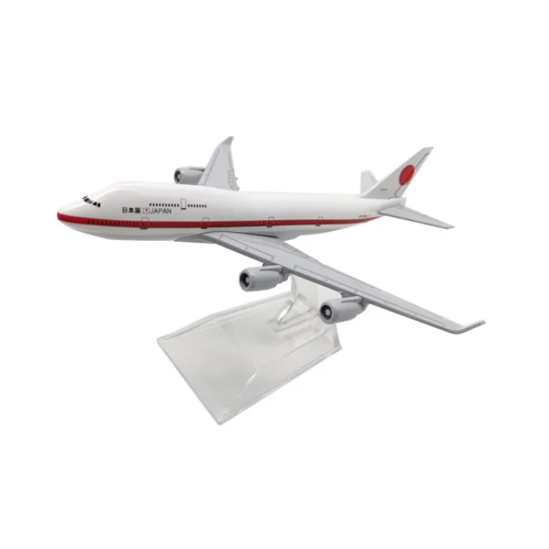 16CM 1:400 Scale 747 Alloy Metal Aircraft Model Japan President Boeing B747 With Aircraft Stand Collectible Gift Display Model