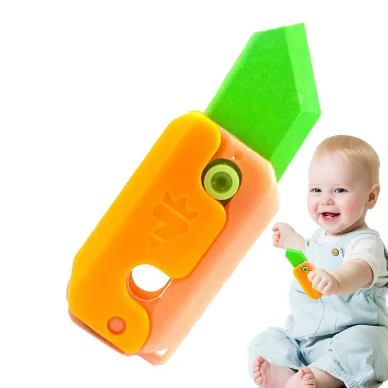 

New Stationery Gravity Knives 3D Carrot Knives Stationery Fidget Toy With Gravity Knives Eraser Finger Strengthener Kids Toy