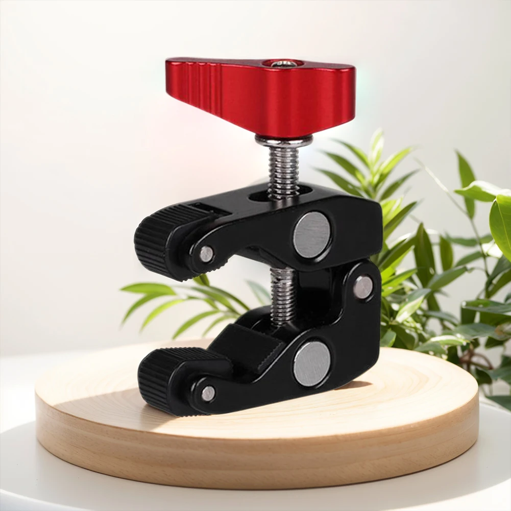 Metalen Super Klem met 1/4in 3/8in Gat Fotografie Super Klem Super Houder Stand voor Studio Flitslicht camera Statief Monopod