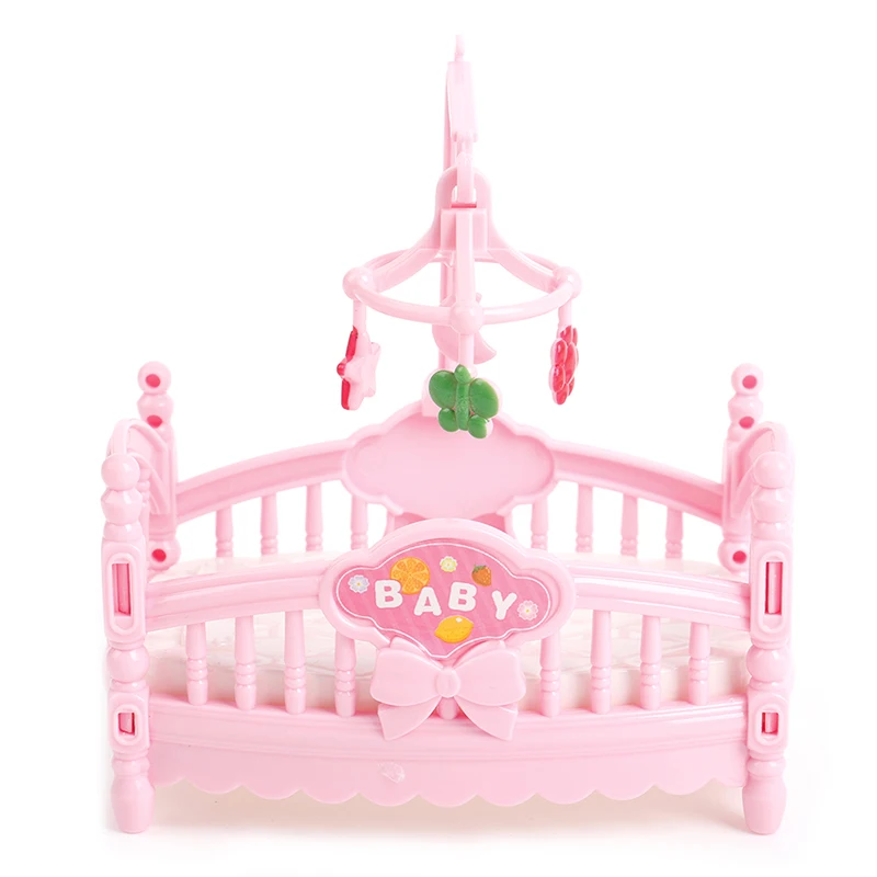 Miniature Crib Bed And Wooden Horse For Children Girls Gift Outdoor Doll Beach Leisure Table With Umbrella Chair Folding Chair