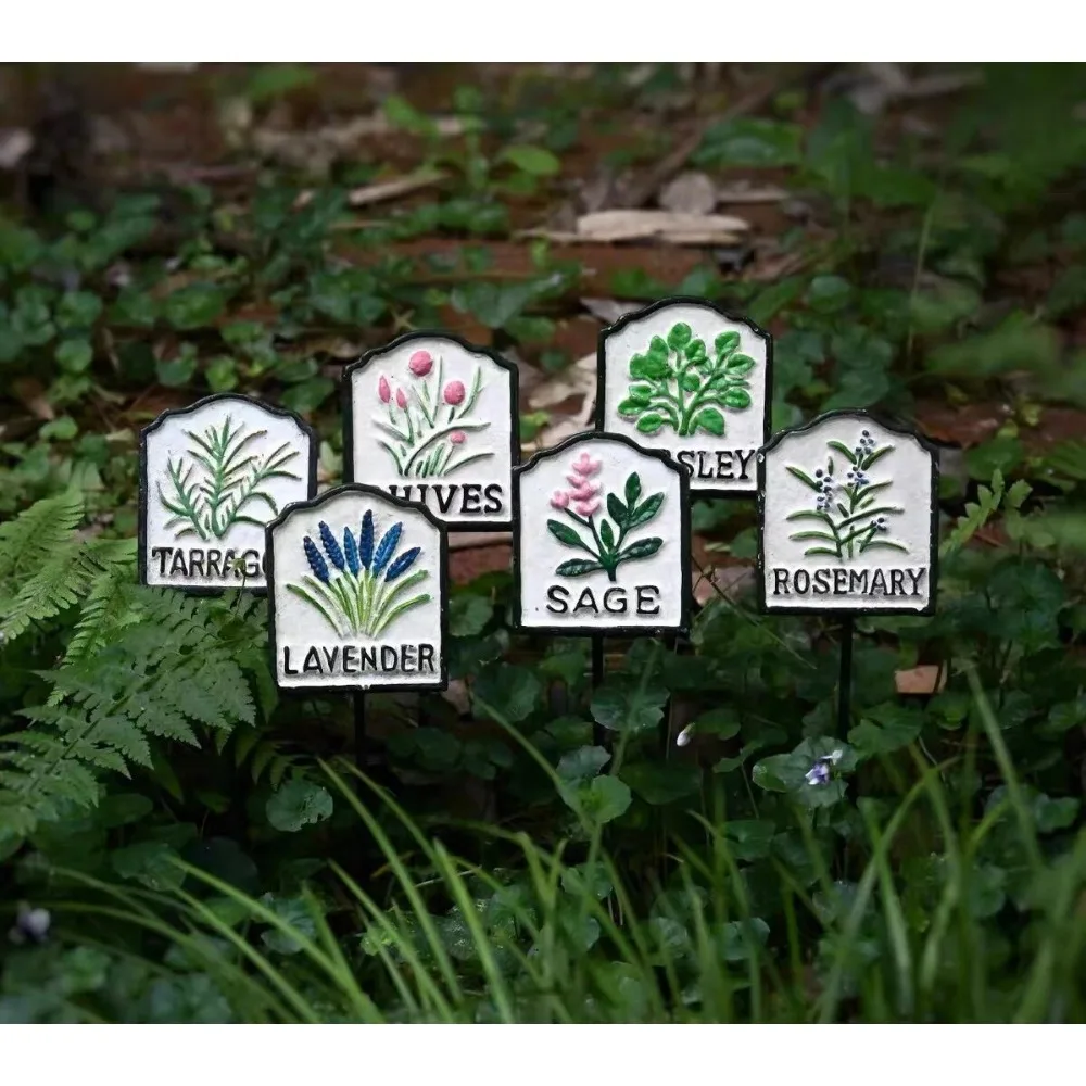 Retro Antique Metal Plant Markers Vintage Iron Garden Signs Flower  Label Tags Courtyard Yard Floral Arrangement Decor Ornaments