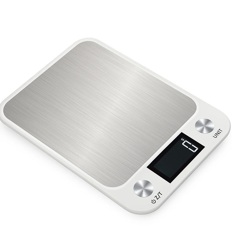 10kg/1g 10000g Digital Kitchen Scale - Stainless Steel LCD Electronic Balance 6 Units for Cooking Food Diet Weight