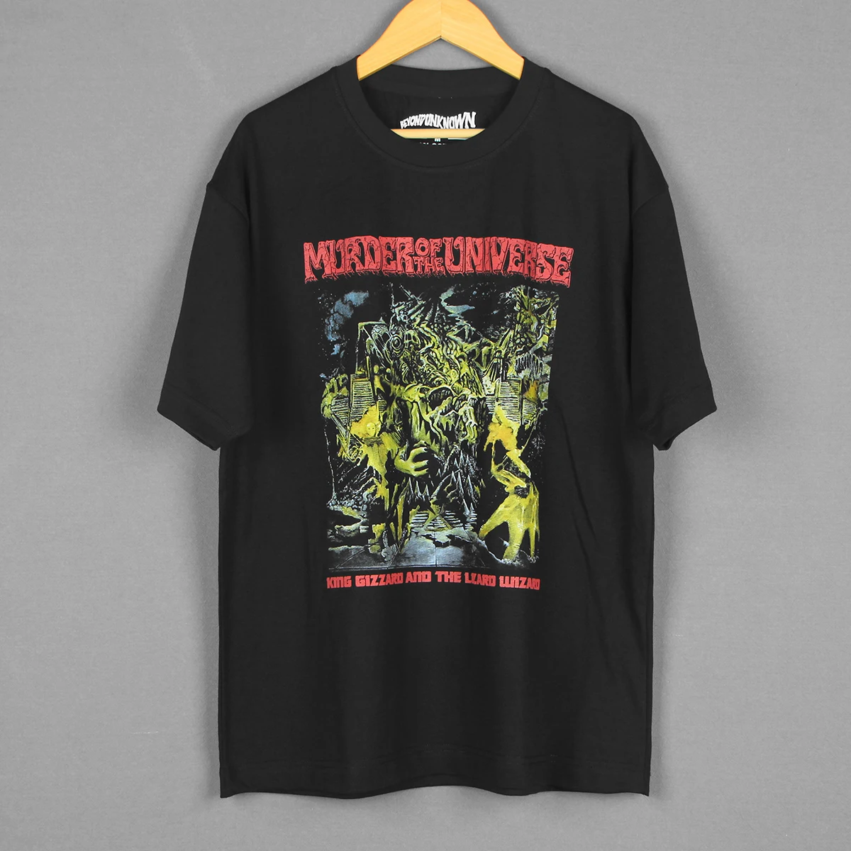 

King Gizzard And The Lizard Wizard T-Shirt Murder Of The Universe Psychedelic Garage Band Short Sleeves Men's Cotton Shirts