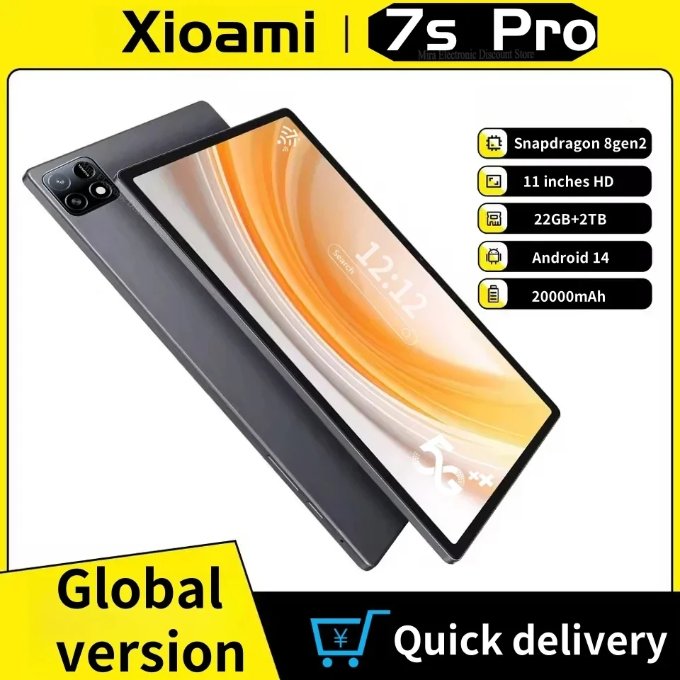 2025 NEW Original Tablet MI Pad 7S Pro 11inch Snapdrago 8gen2 HD 4K Android 14 1TB/2TB 20000mAh 5G Dual SIM WiFi GPS Tablet PC