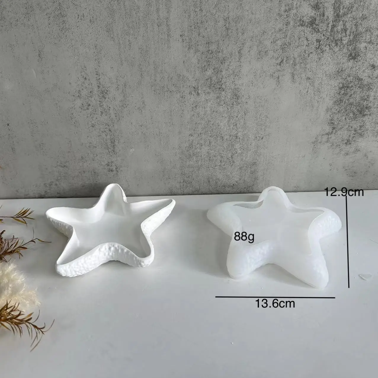 Starfish Storage Bowl Silicone Mold Concrete Jewelry Plate Mold Bowl Dish Tray Plaster Epoxy Resin Creative Art Craft Home Decor