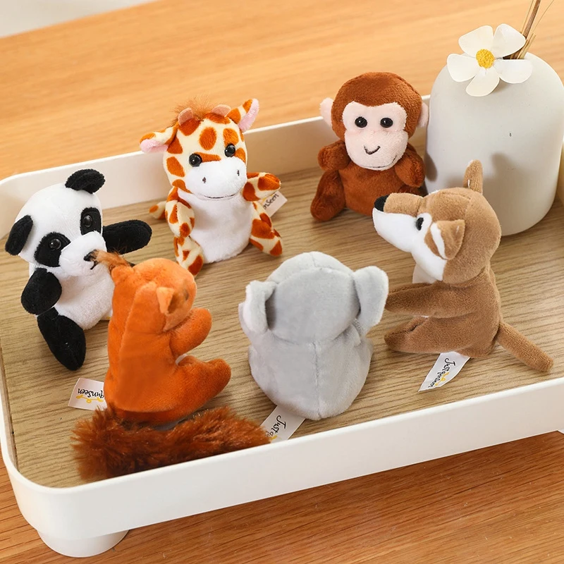 Dschungel Tiere Handpuppe Plüsch Spielzeug Cartoon Tier Fingerpuppe Rolle Spielen Erzählen Geschichte Tuch Puppe Pädagogisches Spielzeug Für Kinder