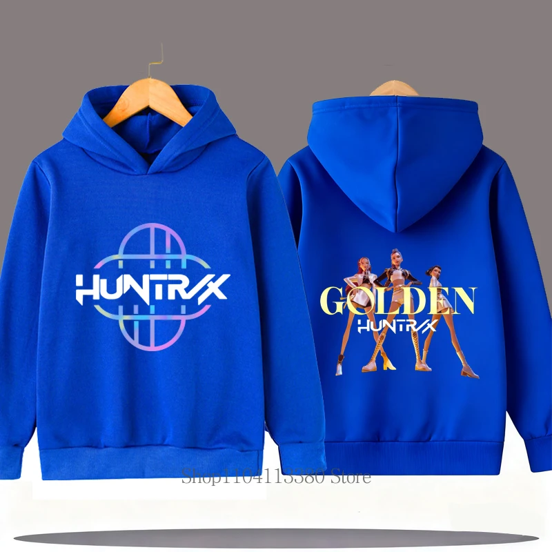 KPop الذهبي الجرافيك طباعة الأطفال هوديس خريف شتاء الفتيات الفتيان أزياء عارضة مضحك كم طويل قمم الصوف الاطفال بلوزات