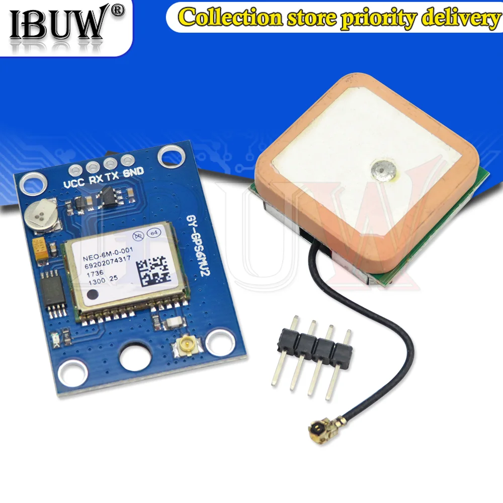 1PCS/LOT GY-NEO6MV2 New NEO-6M GPS Module NEO6MV2 with Flight Control EEPROM MWC APM2.5 Large Antenna for Arduino