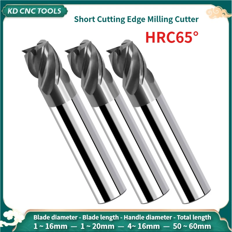 

Short Cutting Edge Carbide End Mill Blade Dia.1-16 Blade length 1-20 Tungsten Steel Flat Head Milling Cutter For Stainless Steel