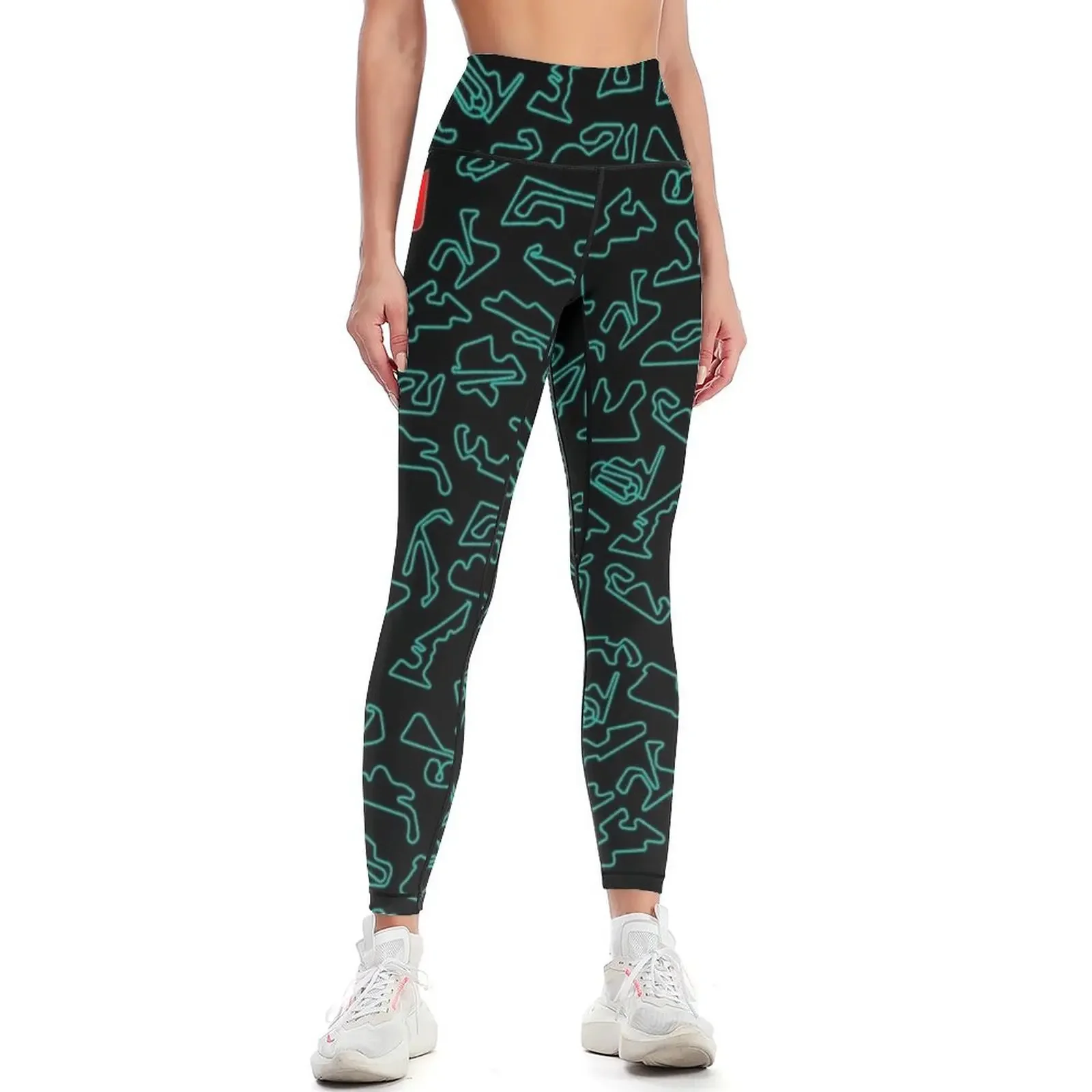 

FQ 20 - El Diablo Pattern Circuits Leggings sports for gym Training pants for girls Women's high waist Womens Leggings