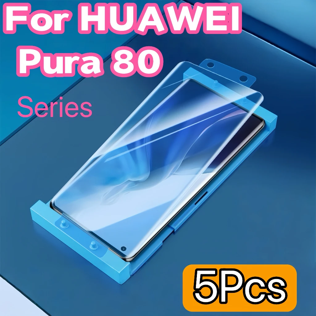 

5Pcs For Huawei Pura 80 70 P60 P50 P40 P30 Ultra Mate 70 60 50 40 Nova 9 10 11 12 Pro Plus Screen Protector ,Not Tempered Glass