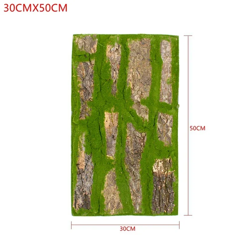 Artificial Bark Decoration Real Dried Pine Tree Bark With Artificial Moss For DIY Festival Home Party Wall Embellishment