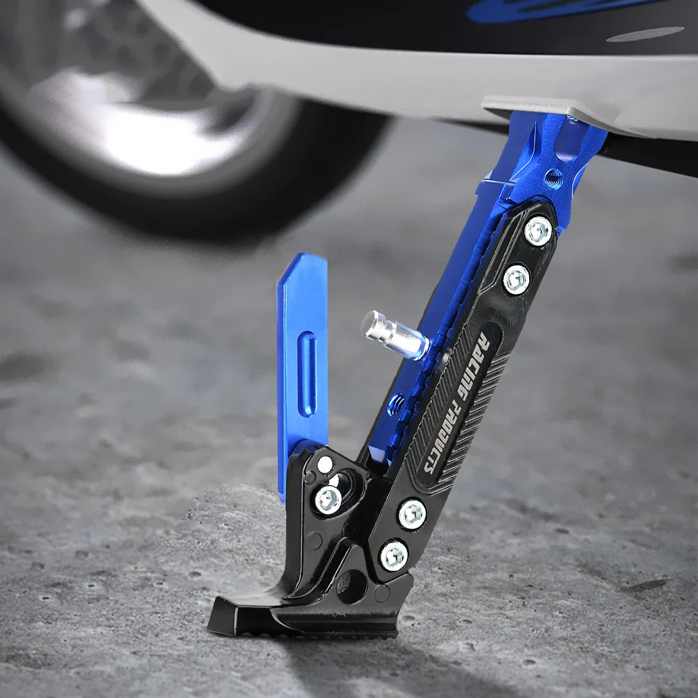 Motorcycle CNC Adjustable Kickstand Foot Side Stand for Electric Motorbike Kick Stand Parking Bracket Motorcycle Accessories