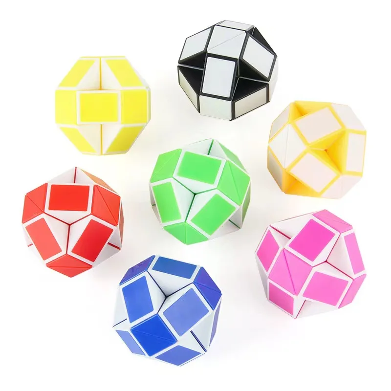 5Pcs Magic Snake Ruler Puzzle Antistress Cube Twist Snake Folding Educational Toy kids child Magic Ruler Cube