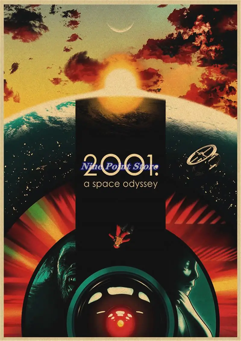 2001 a space odyssey poster2001 Kraft Paper Poster Retro Wall art
