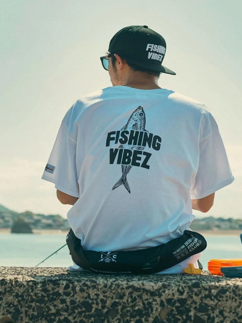 

Japanese summer Lure fishing short-sleeved pure cotton fishing loose outdoor half-sleeved men's flyfly T-shirt