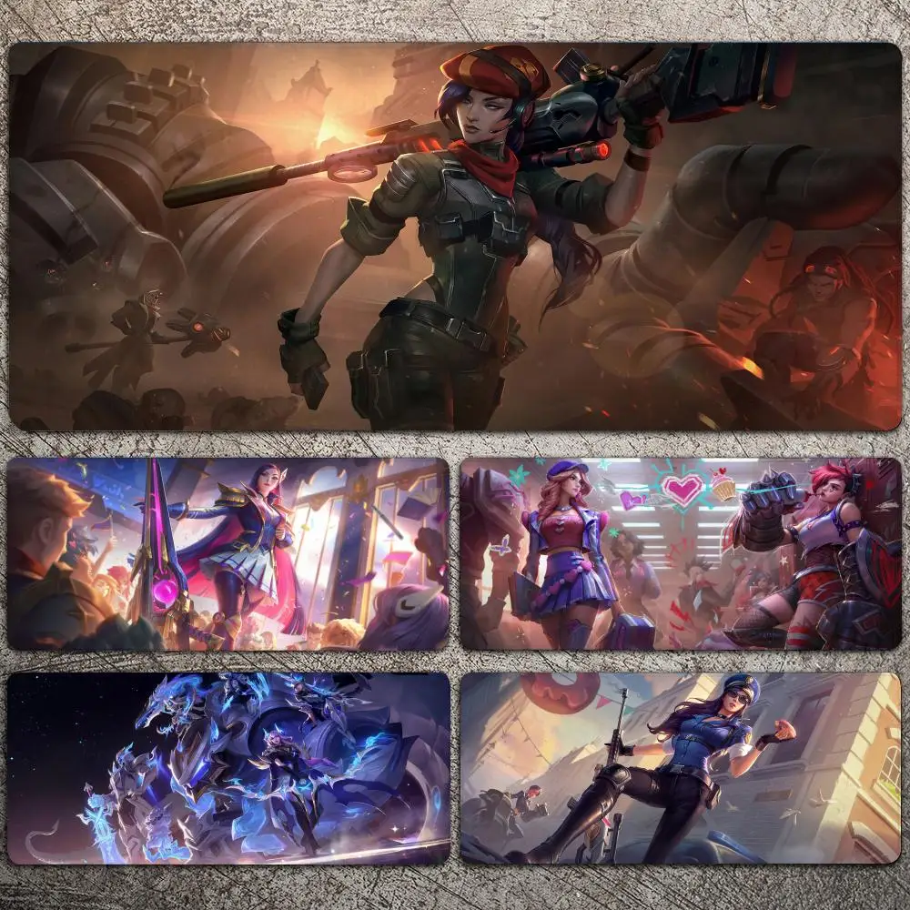 

Caitlyn Kiramman Game League Of Legends Mousepad Large Gaming Mouse Pad LockEdge Thickened Computer Keyboard Table Desk Mat