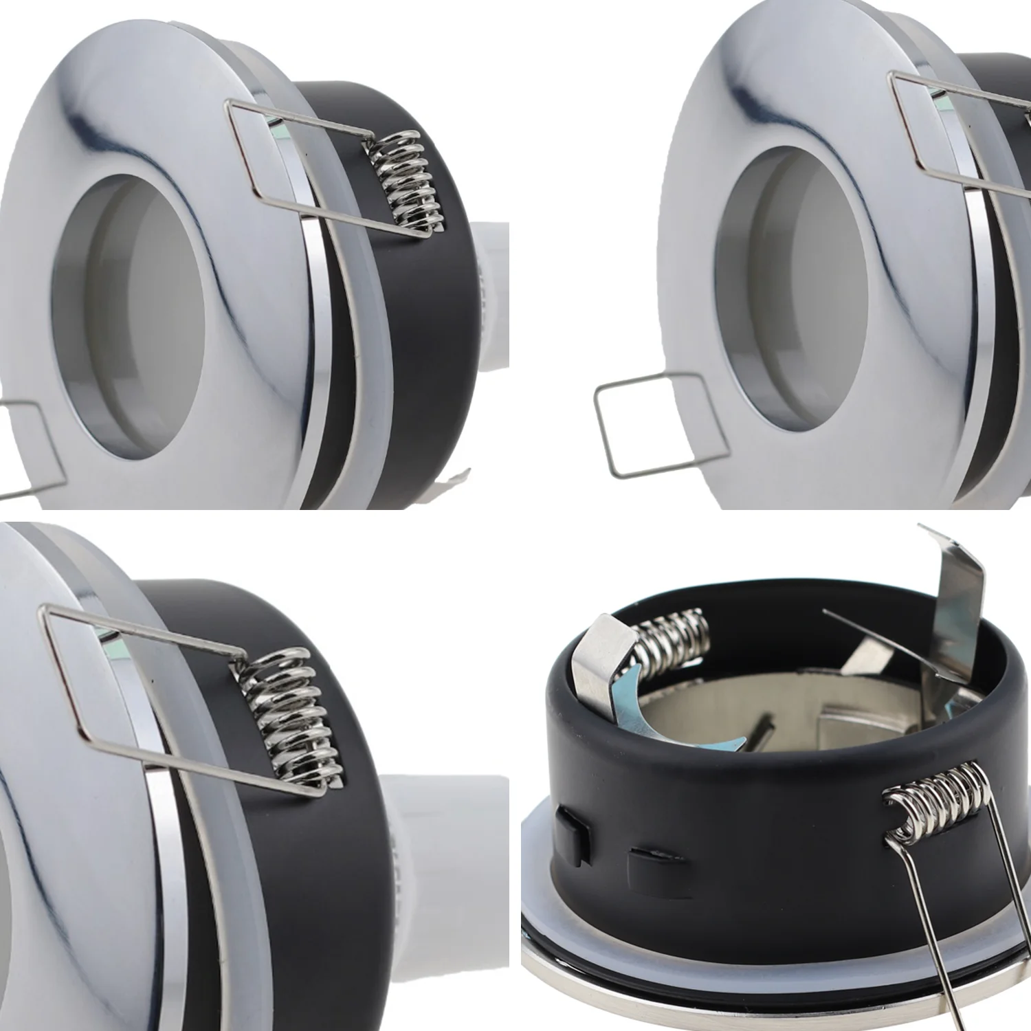 Round Square LED Ceiling Downlight  Waterproof IP65 GU10/MR16 Lamp Base Socket Spot Lighting Fitting Fixtures