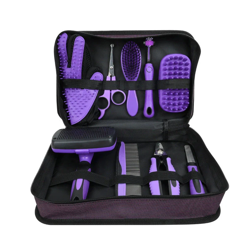 Pet Cleaning and Grooming Tool Set - Pet Comb, Dog Comb, Button Grooming Comb, Nail Clippers Pet grooming and cleaning tools