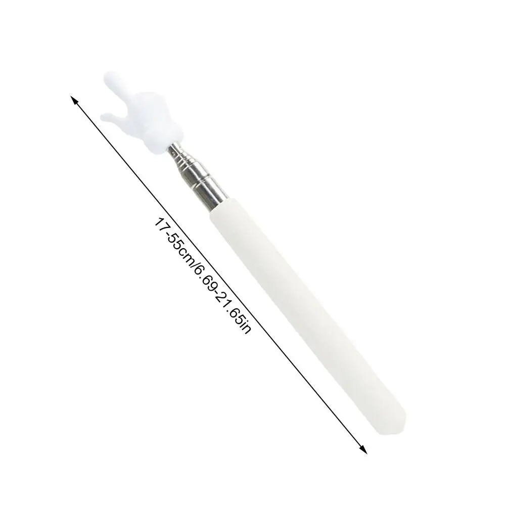 Retractable Teacher Pointer Colored Non-slip Handle Finger Design Stainless Steel Telescopic Rod Guiding Multifunctional Long Te