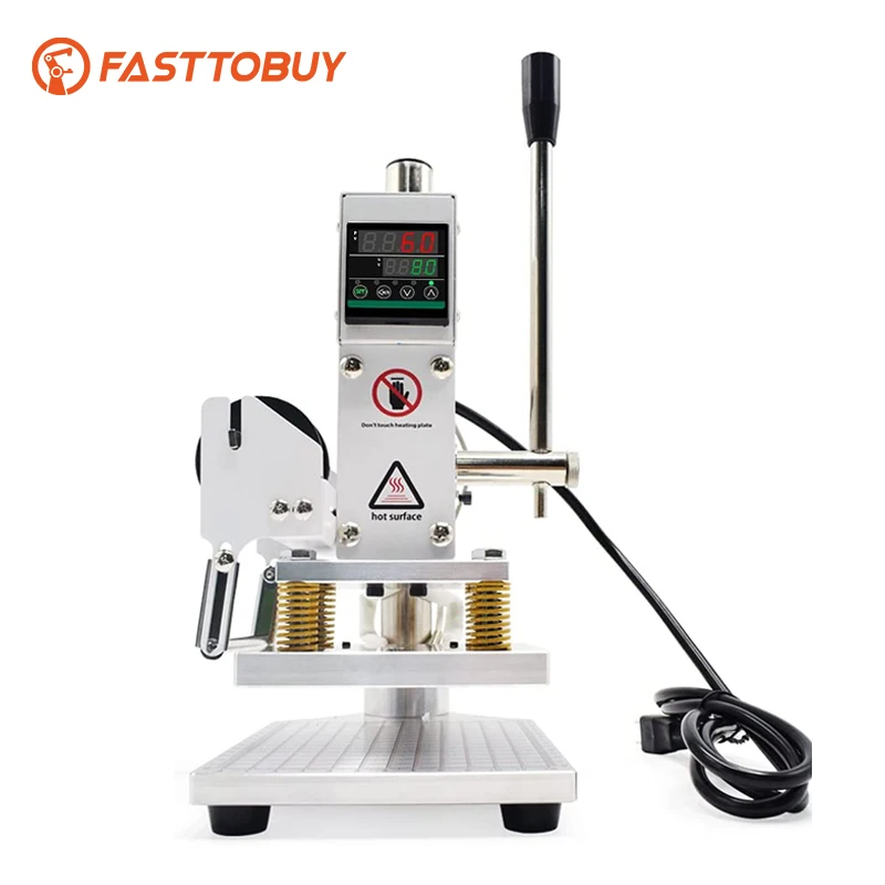 110/220V Hot Foil Stamping Machine of Optional Size and Digital Temperature Control for PVC Leather PU Paper Logo Embossing