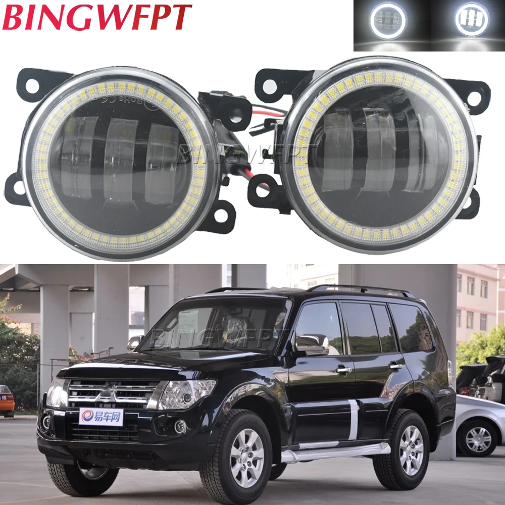 2in1 Fog Light + Daytime Running Light For Mitsubishi Outlander Pajero 4/IV 2007-2015 Car Front Bumper Fog Lamp Assembly DRL H11