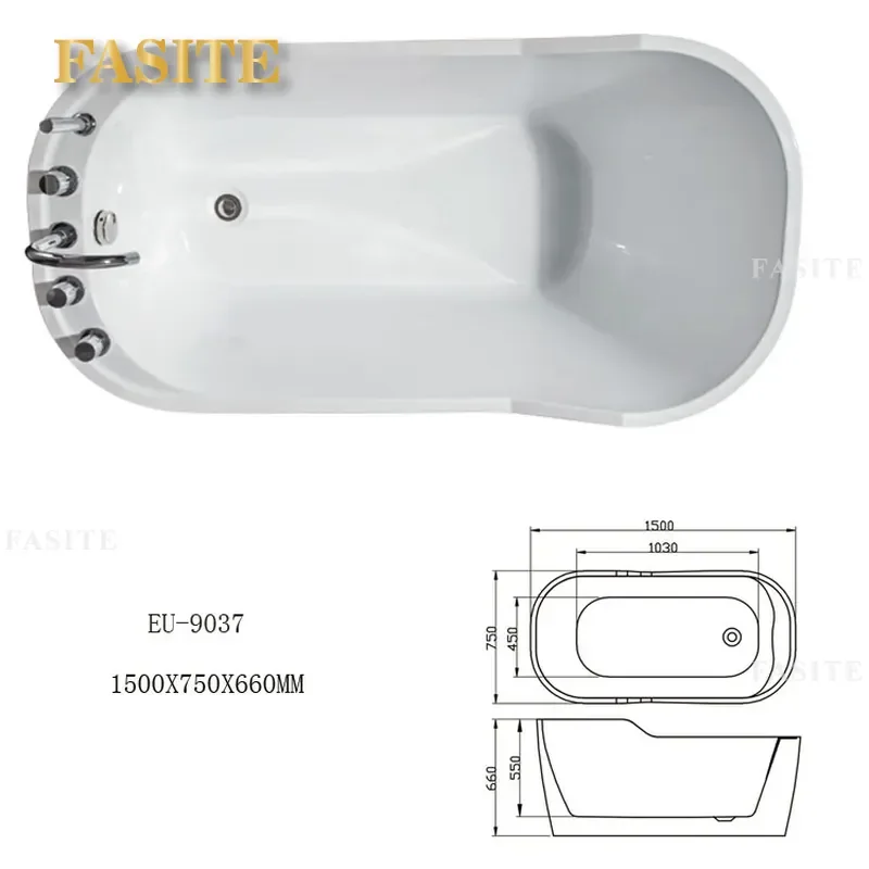 Freestanding Bathtub Seamless Docking Faucet Light Luxury