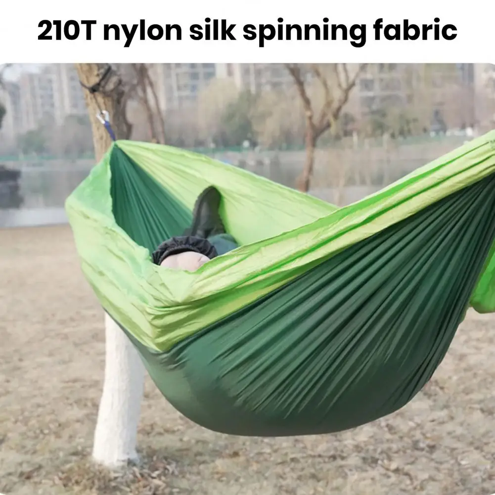 Portable Camping Hammock Single Hanging Bed Wear Resistant Strong Load-bearing Hanging Bed Adult Kids Hammock for Outdoor Indoor