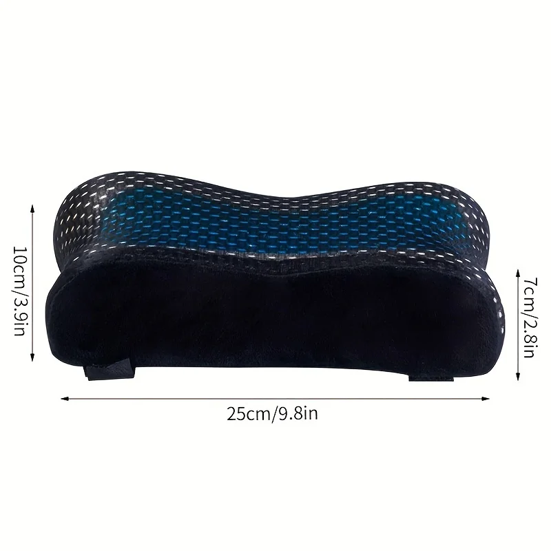 Crystal Velvet Memory Foam Armrest Pillow for Office Gaming Chair, Sponge Gel Cushion Booster Pad with Ergonomic Support