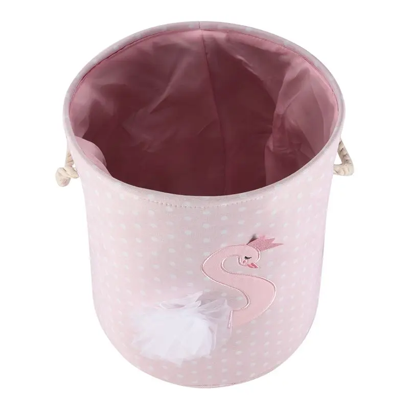 

Корзина для грязного белья ABXF, розовая, в форме лебедя, с завязками, для хранения книг, D35xH40см