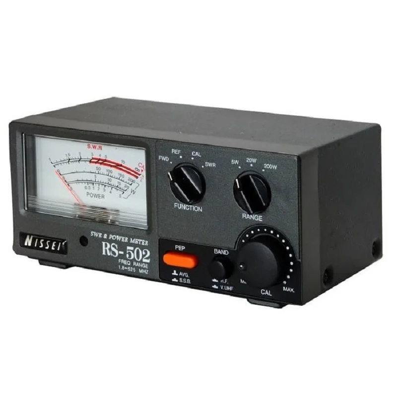 NISSEI RS-502 SWR & Watt Meter 1.8-525MHz HF VHF UHF 5/20/200W Power & Standing Wave Ratio Tester for Ham Radio Antenna System