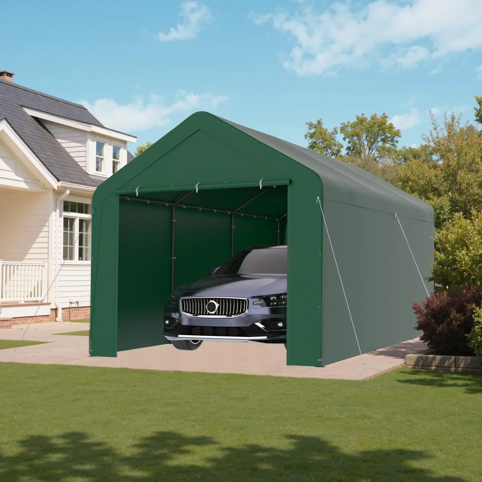 10x20 Carport Heavy Duty Portable Garage Shelter w/Sidewalls