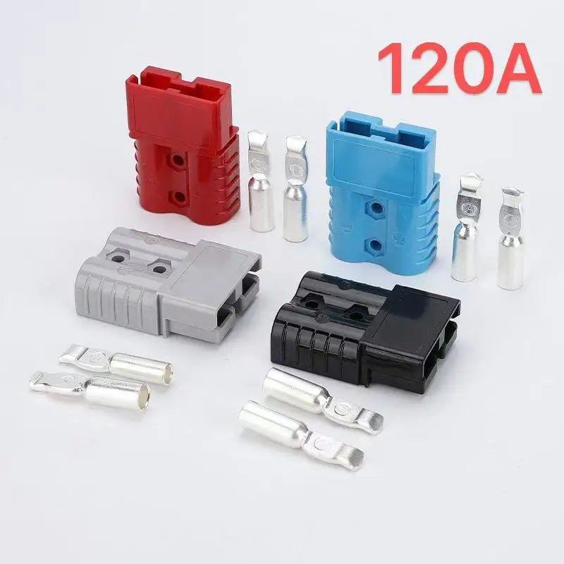 

5/20Pcs Anderson Style Quick Connector 120A Battery Charging Plug Bipolar Copper Silver Plated High Current Connector 5 Colors