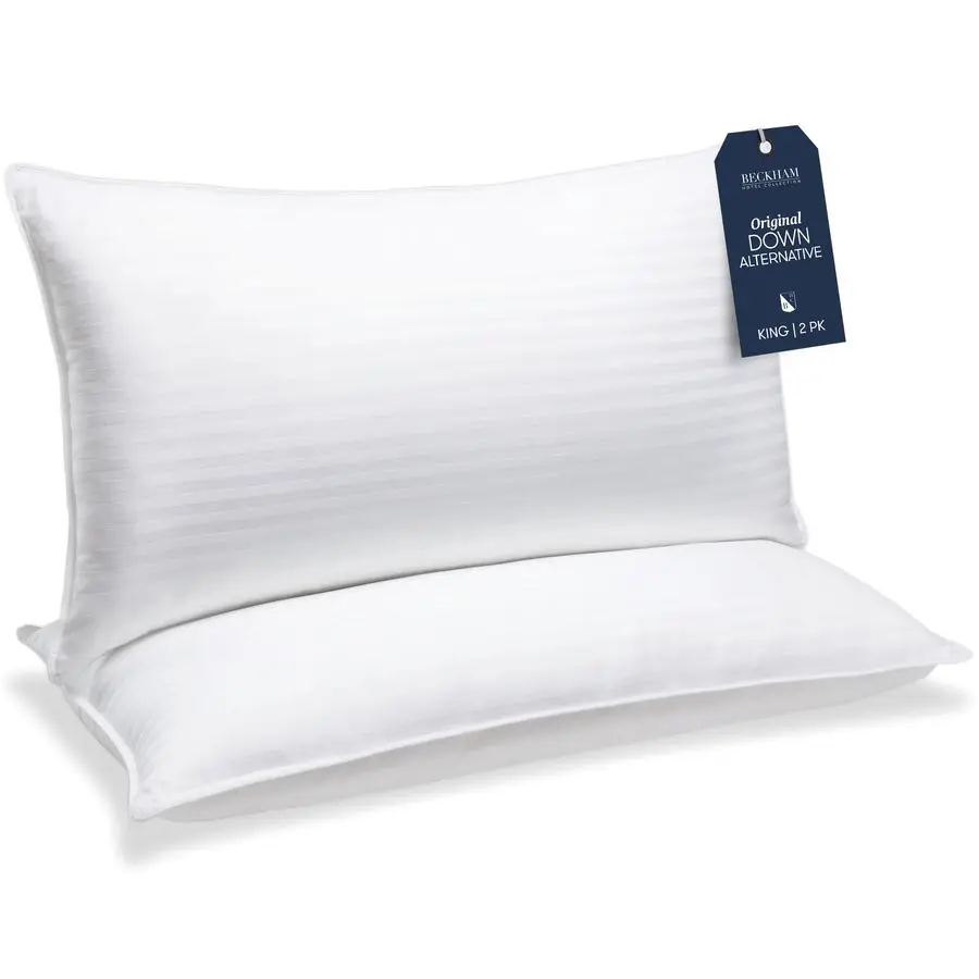 

Bed Pillows King Size Set of 2 Down Alternative Pillow for Back, Stomach or Side Sleepers