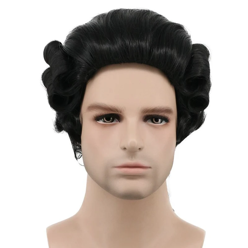 Suitable For Halloween: Grey, White, Beige, Black, Lawyer, Judge, Baroque, Luxurious Historical, Synthetic Cosplay, Curly Wig