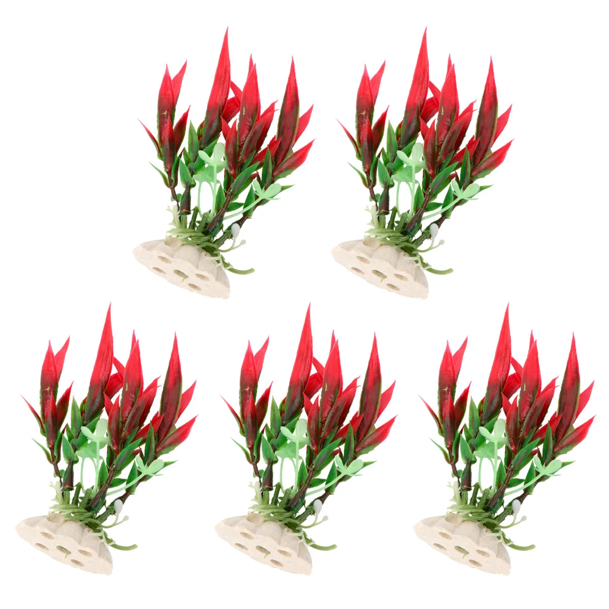 

1Set Artificial Bamboo Grass Premium Material Durable Practical for Home Decor and Aquariums Red Simulate Bamboo Grass