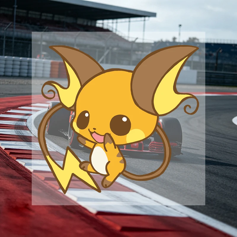 Car Stickers Cute Cartoon Racer Vinyl Decal Waterproof Die Cut Long Lasting Scratch Resistant for Race Track Vehicle Auto Decor
