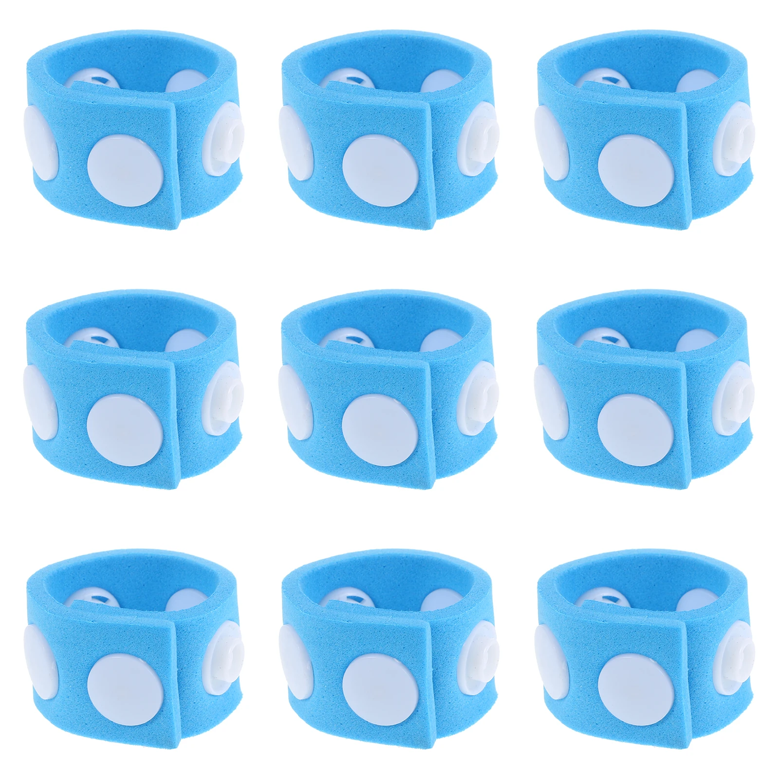 

10pcs Children Bathing Hat Thickened Cartoon Baby Shower Cap Adjustable Strap Reusable Extension Strip Soft PP Silicone Sky