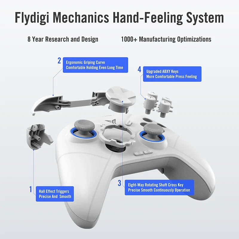 Flydigi direwolf wireless/draht gaming controller bluetooth halle linien funktion controller für windows pc nintendo switch