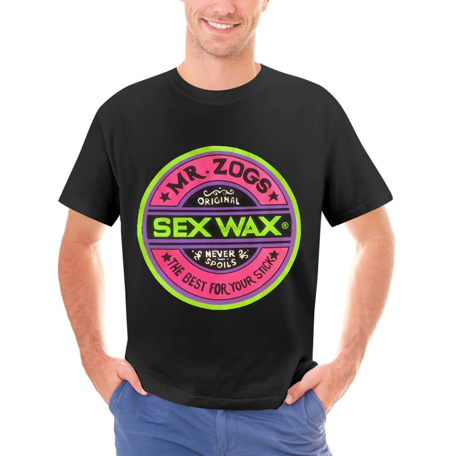 Mr Zogs Sex Wax Surf Surfing Black t shirt Medium Zog Zogs