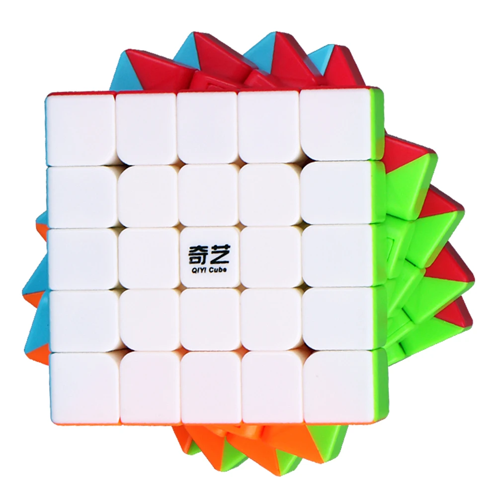 5x5x5 mágico colorido qi yi velocidade puzzle 5x5 circular stickerless húngaro cubo pensamento lógico qiyi 5 5 quiyi inteligência 555